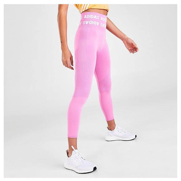 Women's adidas Training Aeroknit Cropped High-Rise Tights - Picture 3 of 6